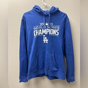 Los Angeles Dodgers Men’s ‘47‎ 2020 World Series Pullover Royal Blue Hoodie